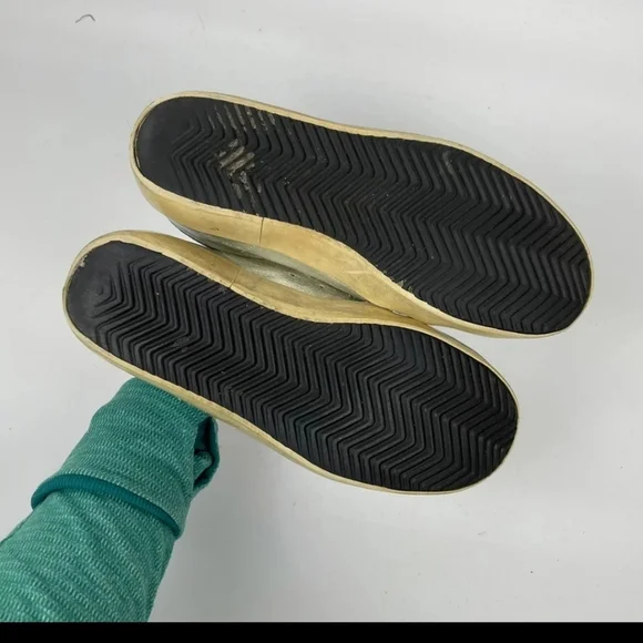 Golden Goose"RARE" Superstar Silver Blue Flag Sneakers - Picture 9 of 14